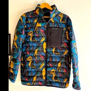 Multi Color puffer jacket - L